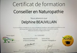 Certificat conseiller en naturopathie ADNR formations Delphine Beauvillain
